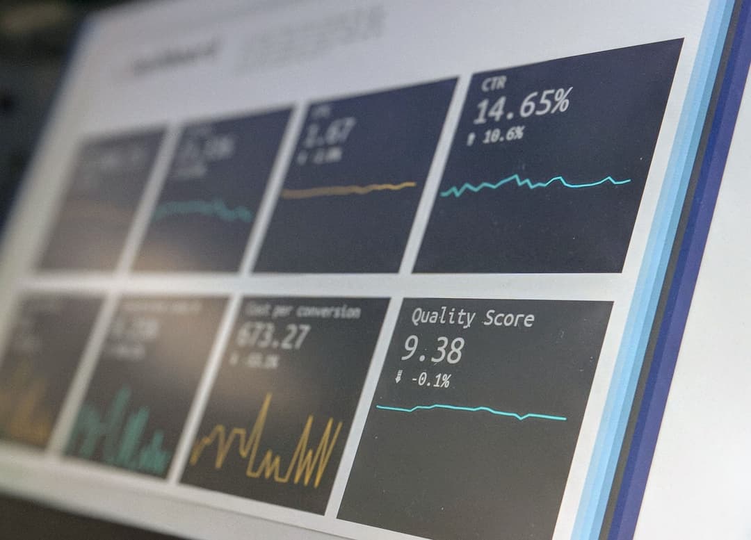 Computer screen displaying SEO metrics