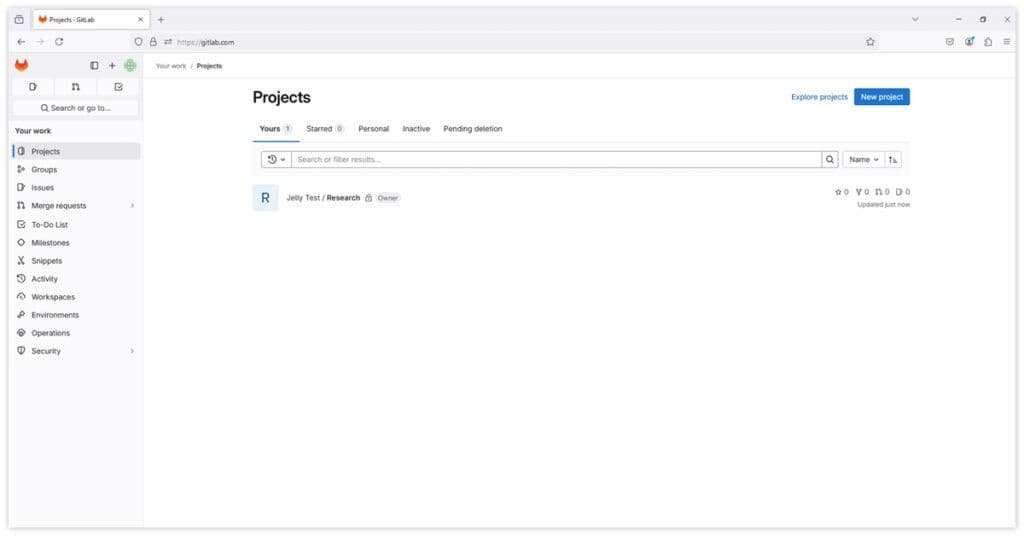 GitLab Projects dashboard interface with navigation options, highlighting integration potential with Google Looker Studio for data reporting.