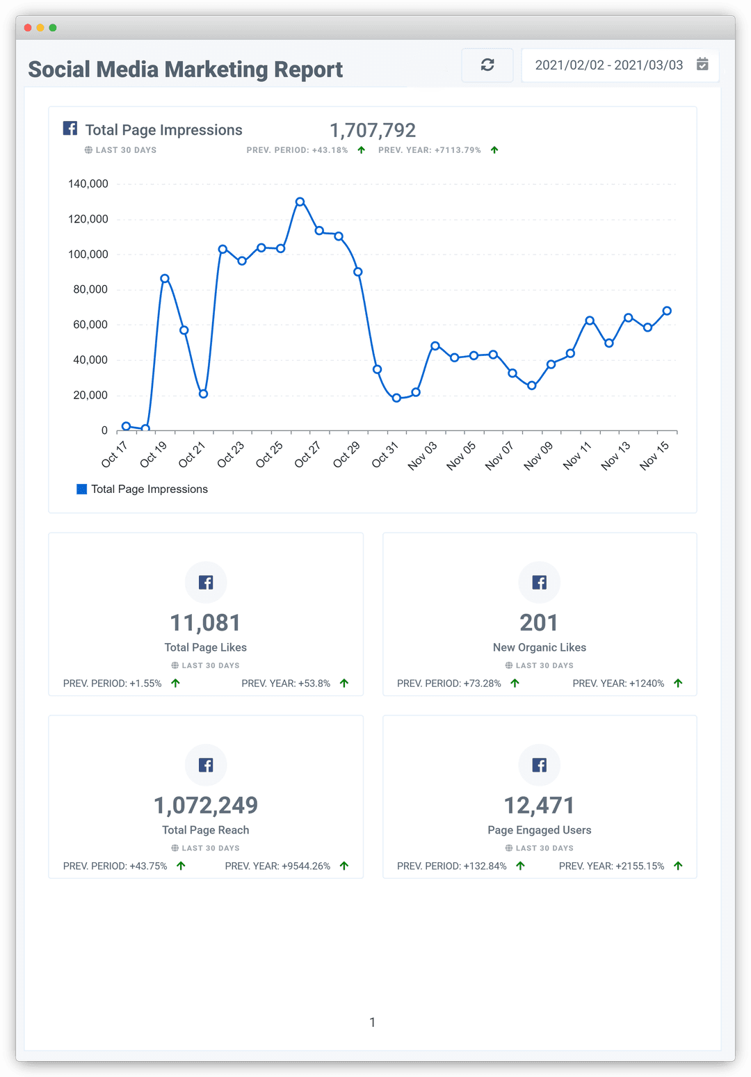 Oviond Social Media Marketing Report