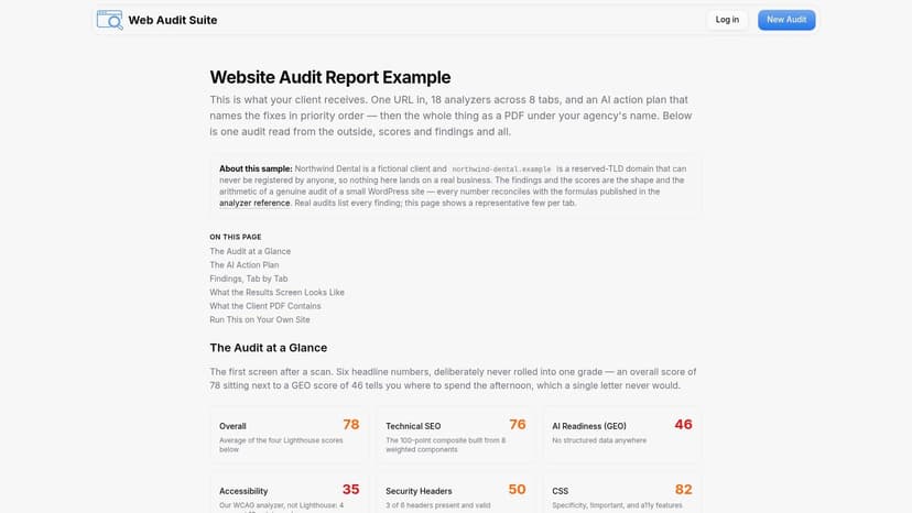 Web Audit Suite
